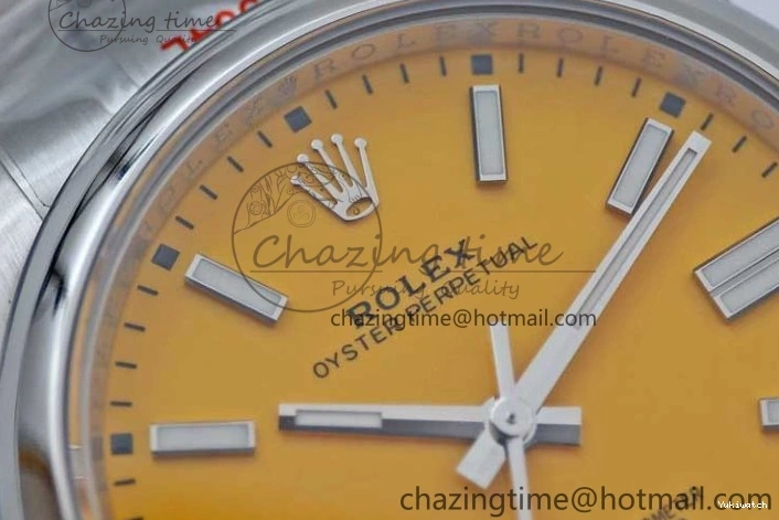 SS Bracelet Oyster 124300 EWF 1:1 41mm 904L Steel Yellow Perpetual Dial Best on A2824 Edition 0314